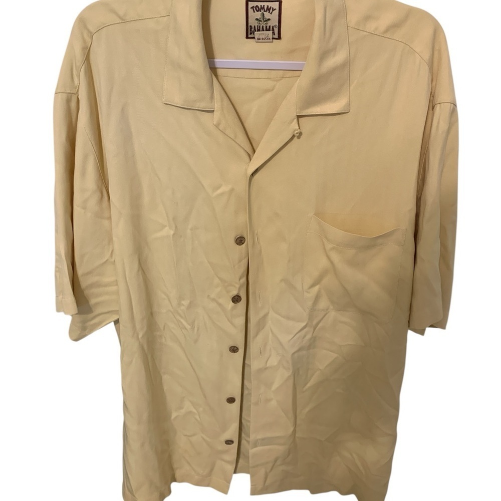 Tommy Bahama Light Yellow Silk Blouse